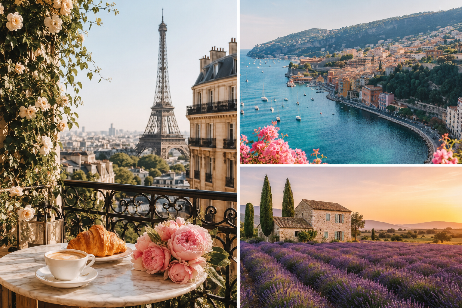 Collage de voyage en France